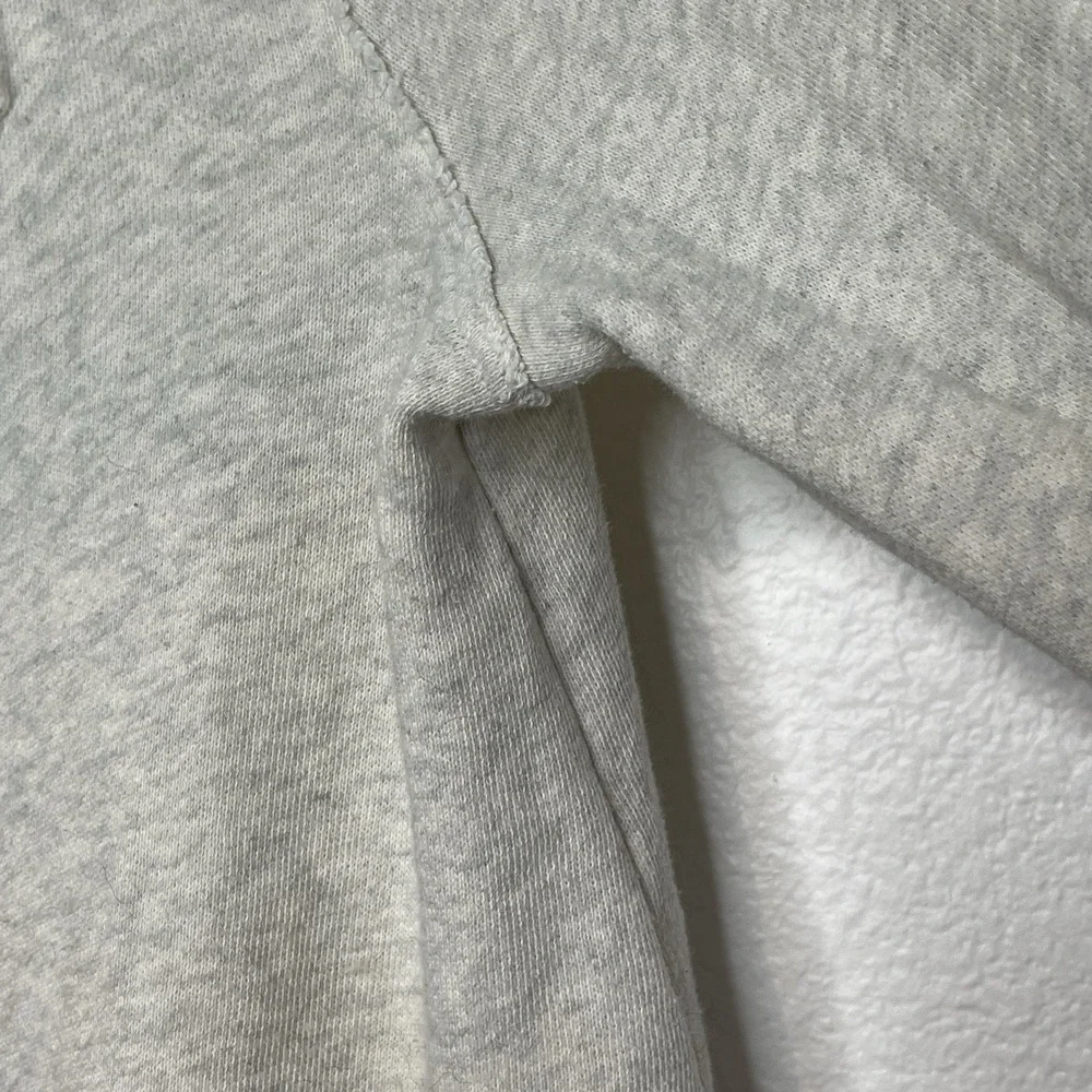 Free People We The Free Ivory V-Neck‎ Raw Hem Sweatshirt With Ruffle Size XS